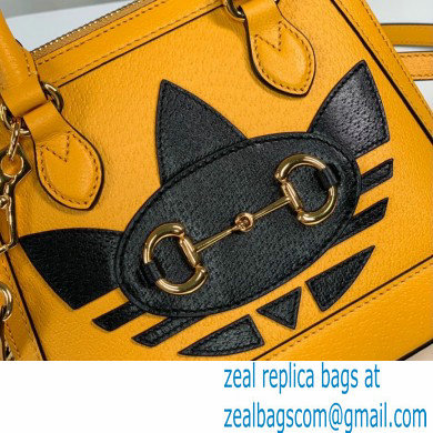 Gucci x Adidas Horsebit 1955 mini Top Handle bag 677212 Yellow 2022