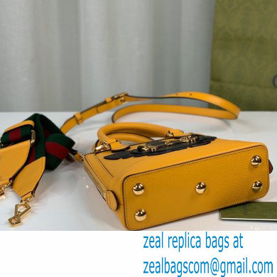 Gucci x Adidas Horsebit 1955 mini Top Handle bag 677212 Yellow 2022