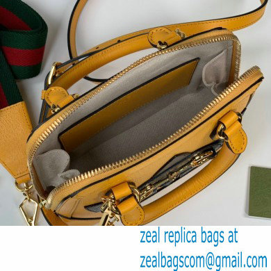 Gucci x Adidas Horsebit 1955 mini Top Handle bag 677212 Yellow 2022 - Click Image to Close