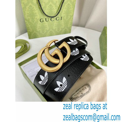 Gucci x Adidas Width 4cm GG Marmont belt Black/Gold 2022