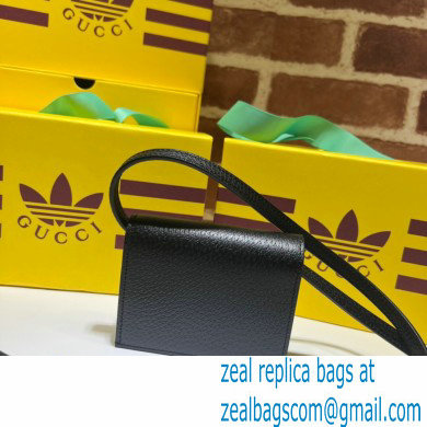 Gucci x Adidas card case with Horsebit Bag 702248 leather Black 2022 - Click Image to Close