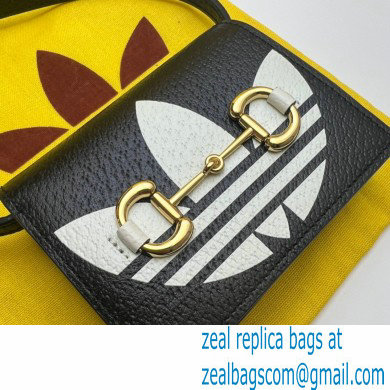 Gucci x Adidas card case with Horsebit Bag 702248 leather Black 2022 - Click Image to Close