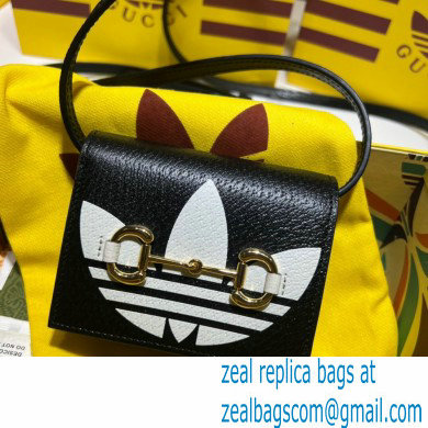 Gucci x Adidas card case with Horsebit Bag 702248 leather Black 2022 - Click Image to Close