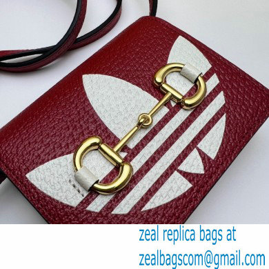 Gucci x Adidas card case with Horsebit Bag 702248 leather Red 2022
