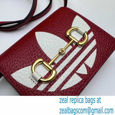 Gucci x Adidas card case with Horsebit Bag 702248 leather Red 2022 - Click Image to Close