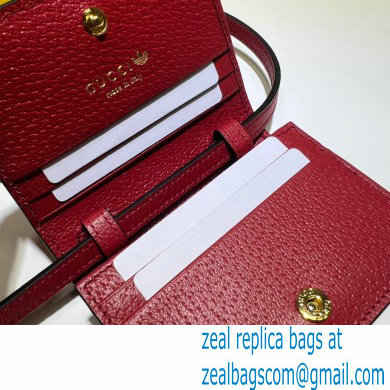 Gucci x Adidas card case with Horsebit Bag 702248 leather Red 2022