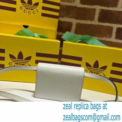 Gucci x Adidas card case with Horsebit Bag 702248 leather White 2022 - Click Image to Close