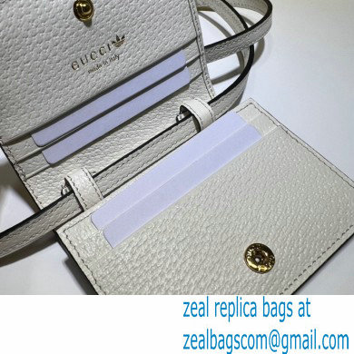 Gucci x Adidas card case with Horsebit Bag 702248 leather White 2022 - Click Image to Close