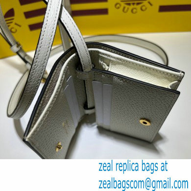 Gucci x Adidas card case with Horsebit Bag 702248 leather White 2022 - Click Image to Close