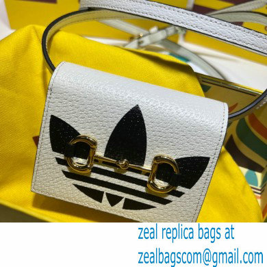 Gucci x Adidas card case with Horsebit Bag 702248 leather White 2022