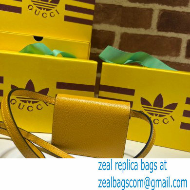 Gucci x Adidas card case with Horsebit Bag 702248 leather Yellow 2022