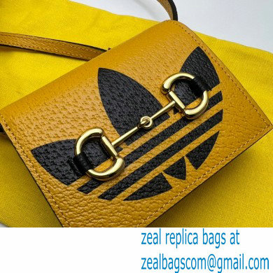 Gucci x Adidas card case with Horsebit Bag 702248 leather Yellow 2022 - Click Image to Close