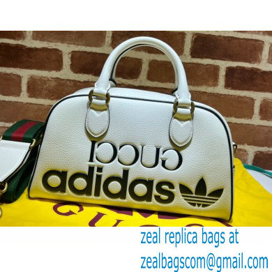 Gucci x Adidas mini duffle bag 702397 leather White 2022 - Click Image to Close