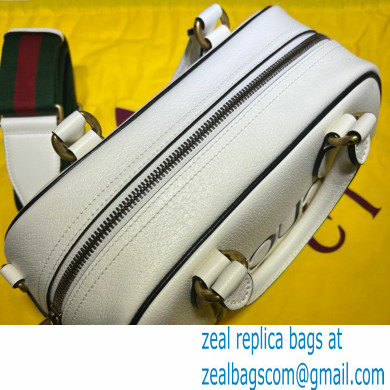 Gucci x Adidas mini duffle bag 702397 leather White 2022 - Click Image to Close