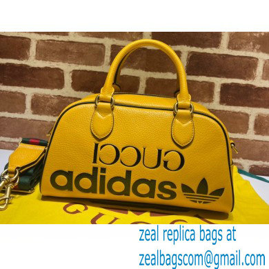 Gucci x Adidas mini duffle bag 702397 leather Yellow 2022 - Click Image to Close