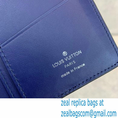 Louis Vuitton Brazza Wallet M81405 Blue Monogram Bandana Print