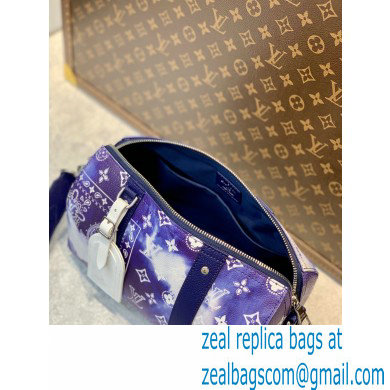 Louis Vuitton City Keepall Bag M20555 Blue Monogram Bandana Print