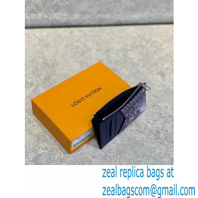Louis Vuitton Coin Card Holder M81432 Blue Monogram Bandana Print - Click Image to Close