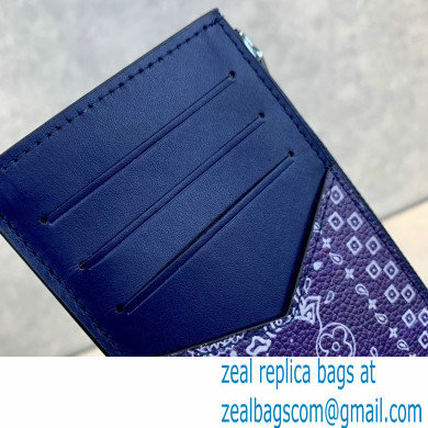 Louis Vuitton Coin Card Holder M81432 Blue Monogram Bandana Print - Click Image to Close