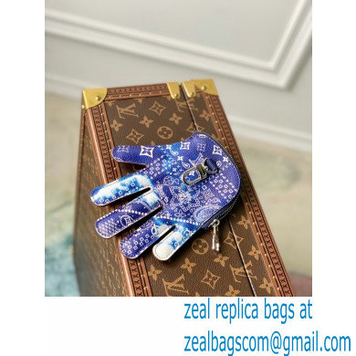 Louis Vuitton HI 5 pouch Bag M81410 Blue Monogram Bandana Print - Click Image to Close