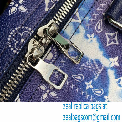 Louis Vuitton Keepall 50B Bag M20558 Blue Monogram Bandana Print