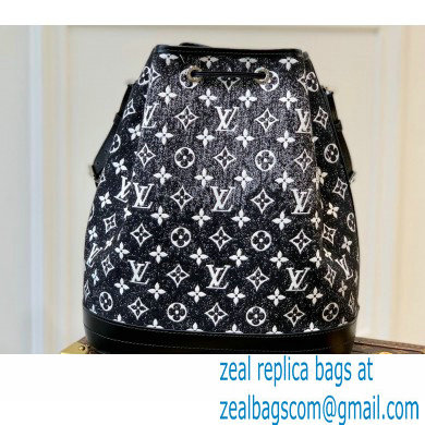 Louis Vuitton Petit Noe Bucket Bag Denim Black - Click Image to Close