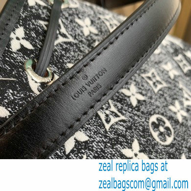 Louis Vuitton Petit Noe Bucket Bag Denim Black