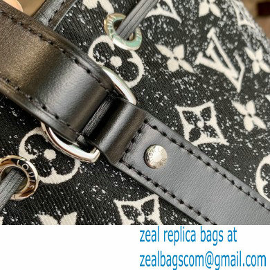 Louis Vuitton Petit Noe Bucket Bag Denim Black