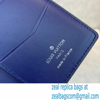 Louis Vuitton Pocket Organizer Wallet M81413 Blue Monogram Bandana Print - Click Image to Close