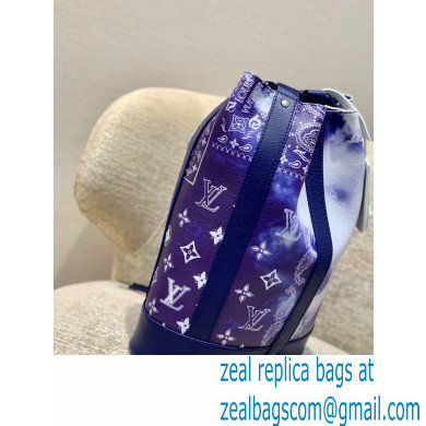 Louis Vuitton Randonnee PM Messenger Bag M20562 Blue Monogram Bandana Print