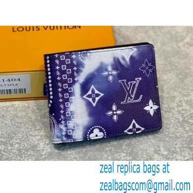 Louis Vuitton Slender Wallet M81404 Blue Monogram Bandana Print