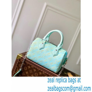 Louis Vuitton Sprayed and embossed grained cowhide leather Speedy Bandoulière 20 Bag M46092 Green - Click Image to Close