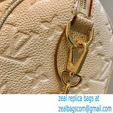 Louis Vuitton Sprayed and embossed grained cowhide leather Speedy Bandoulière 20 Bag M46163 Pale Beige