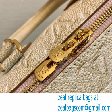 Louis Vuitton Sprayed and embossed grained cowhide leather Speedy Bandoulière 20 Bag M46163 Pale Beige