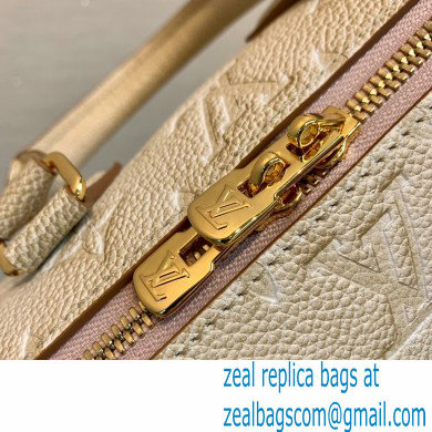 Louis Vuitton Sprayed and embossed grained cowhide leather Speedy Bandoulière 20 Bag M46163 Pale Beige - Click Image to Close