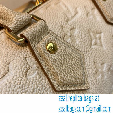 Louis Vuitton Sprayed and embossed grained cowhide leather Speedy Bandoulière 20 Bag M46163 Pale Beige