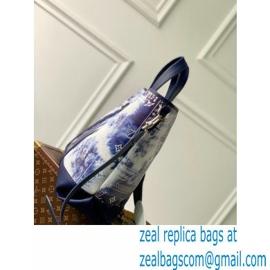 Louis Vuitton Tote Journey Bag M20553 Blue Monogram Bandana Print