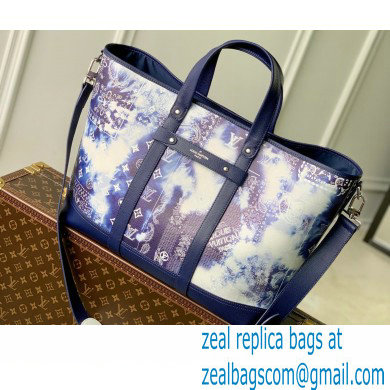 Louis Vuitton Tote Journey Bag M20553 Blue Monogram Bandana Print - Click Image to Close