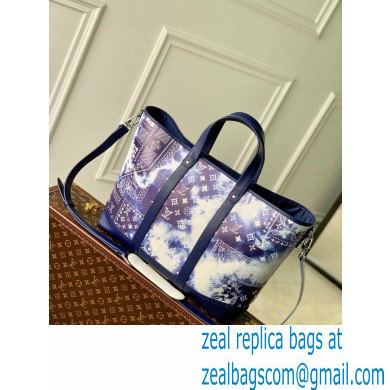 Louis Vuitton Tote Journey Bag M20553 Blue Monogram Bandana Print - Click Image to Close