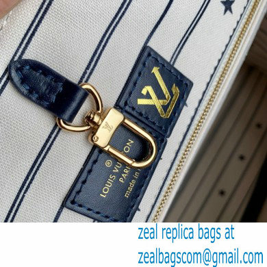 Louis Vuitton jacquard Fabric OnTheGo MM Tote Bag M20815 Blue - Click Image to Close