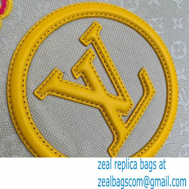 Louis Vuitton jacquard Fabric OnTheGo MM Tote Bag M20815 Yellow