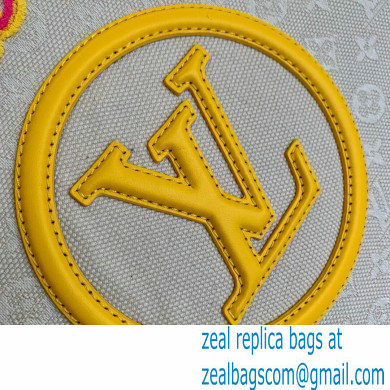 Louis Vuitton jacquard Fabric OnTheGo MM Tote Bag M20815 Yellow