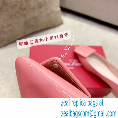 Roger Vivier Heel 2cm/6.5cm/8.5cm Viv' In The City Lacquered Buckle Ballerinas/Pumps Patent Pink