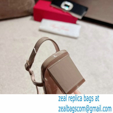 Roger Vivier Heel 4.5cm Belle Vivier Metal Buckle Slingback Pumps in Patent Leather Beige