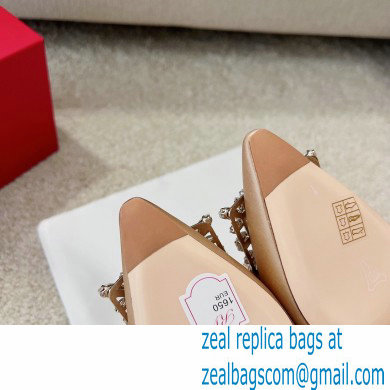 Roger Vivier Heel 4.5cm Strass Buckle Pumps in Satin Beige