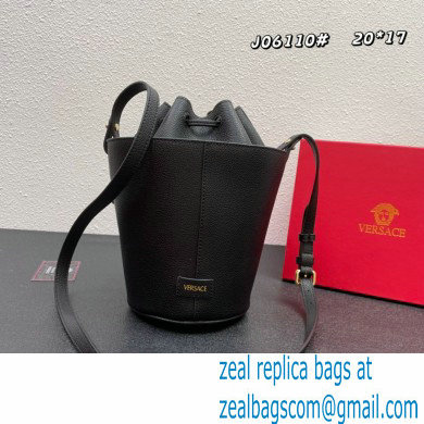 Versace La Medusa Chain Bucket Bag Black/Gold