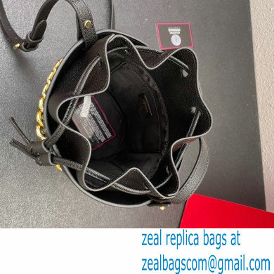 Versace La Medusa Chain Bucket Bag Black/Gold - Click Image to Close