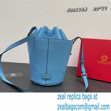 Versace La Medusa Chain Bucket Bag Blue