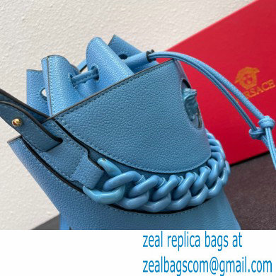 Versace La Medusa Chain Bucket Bag Blue - Click Image to Close