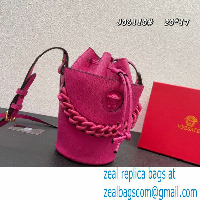 Versace La Medusa Chain Bucket Bag Fuchsia - Click Image to Close